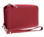Zipper woman wallet in red