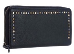 pu leather wallet for women, rivets purse,