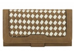 PU weave wallet, women purse and wallet factory