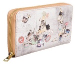 Digital printed wallet woman clutch purse zip around  from China supplier