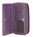 imitation double zipper woman purse, trendy multifunctional womens travel wallet