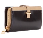 brand designer womens wallet with metal hardware by clasp