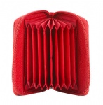 woman zip around credit card holder wallet
