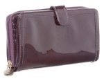 PU shiny zip cheap ladies wallet  supplier in China