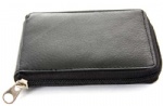 Bi-fold Zip around pu leather wallet for man