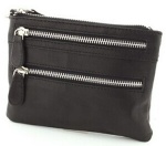 PU woman multi zipper purse wristlet, lady mini purse