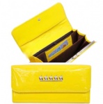 leatherette womens purse with metal frame China supplier