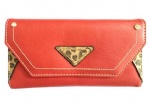 trifold PU leopard purse , woman clutch