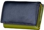 Colorful imitation leather woman hinge wallet bifold
