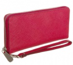 High quality classic design large zip travel wallet for women wristlet