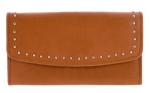 Faux leather long woman brown wallet , leather accessories from China supplier