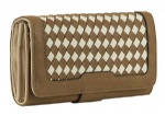 fashion PU weave wallet for woman