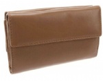 trifold flapover wallet for women