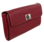 Ladies wallet with metal lock