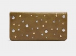 Lady wallet with metal studs, fashion accessory, PU leather