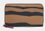 Zebra printing nylon wallets zip around, leather goods factroy